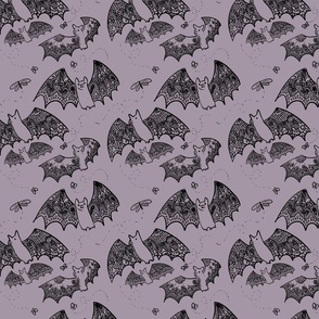 Gray and Black Lace Bats