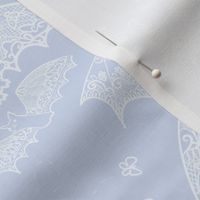 Pastel blue and White Lace Bats