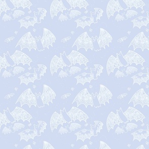 Pastel blue and White Lace Bats