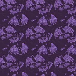 Plum and Lilac Lace Bats