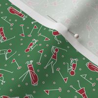 golf figure scatter green and red