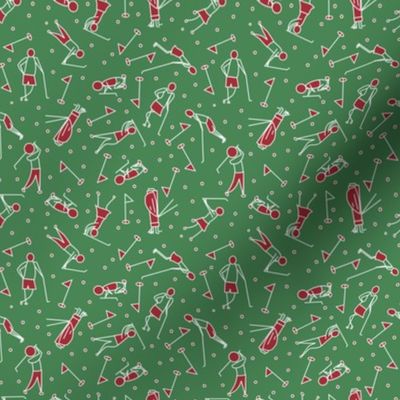 golf figure scatter green and red
