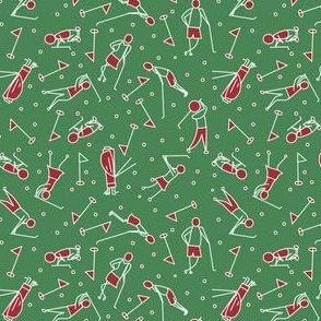 golf figure scatter green and red