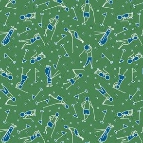 golf figure scatter green and blue