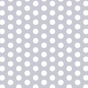 White polka dots on a gray background 
