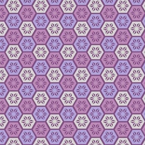 hexagons - fuschia