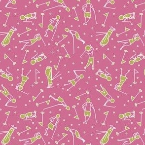 Bold Golf figure scatter pink and light green