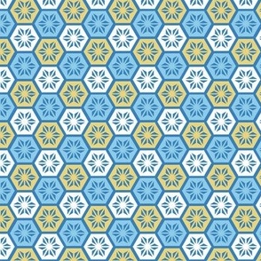 hexagons - blue