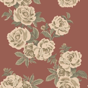 Antique Victorian Roses, Brandywine Red