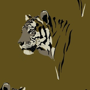 the new wild - tiger - khaki green