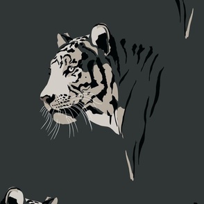 the new wild - tiger - monochrome