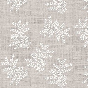 Delicate Fern Natural Linen // large