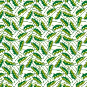 Banana leaves- Papercut- Green- Small Scale