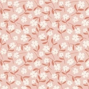Simple ditsy floral - pink