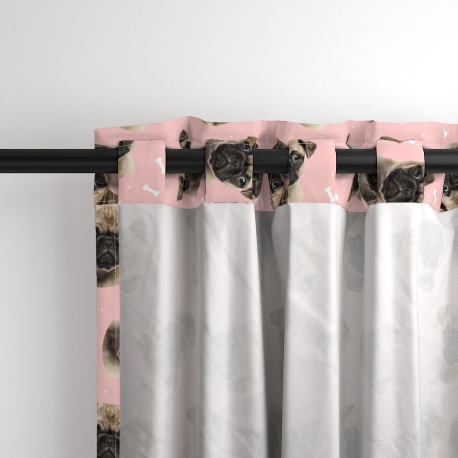 Dog Bones Pug - Design  Pink