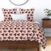 Dog Bones Long Hair Chihuahua - Design  Pink