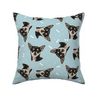 Dog Bones Chihuahua - Design  Blue