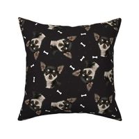 Dog Bones Chihuahua - Design  Black