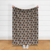 Dog Bones Dachshund Long Haired - Design  Grey