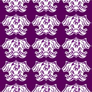 Fleur De Lis Eagle Tessellation - Purple