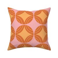 Midcentury Medallion in Retro Sunset Orange - Large