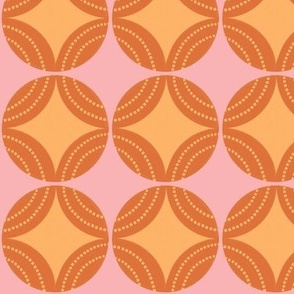 Midcentury Medallion in Retro Sunset Orange - Small