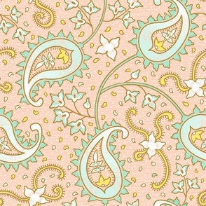 Pastel Paisley in pink colors