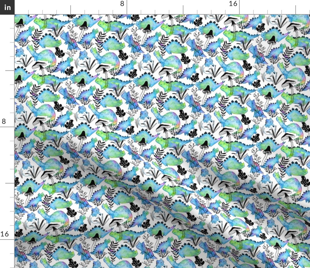 Small color pencil catosaurs _pattern