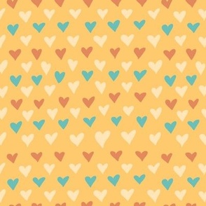 Vintage Hearts Yellow