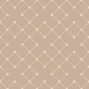 24x24 Plus Sign Squares and Dots - JUMBO Scale - Wallpaper Cure - Back to School - School Wallpaper - Tan Peel and Stick Wallpaper