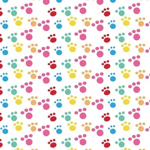 Colorful Cat Paw Pattern