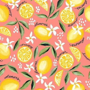 Lemons on Peach