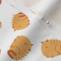  Seamless cartoon pet cat doodle pattern. 