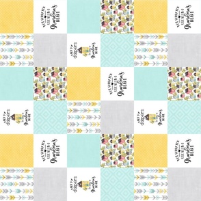 3 inch Pack My Diapers//Grandma - Wholecloth Cheater Quilt - Rotated