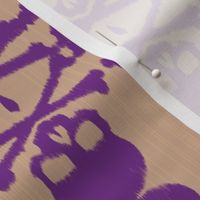 Ikat skull - purple/taupe