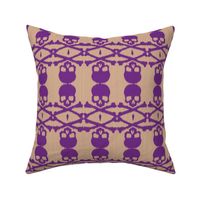 Ikat skull - purple/taupe