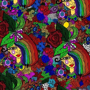 Flowery Rainbow Girl