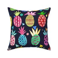 Geo Pineapples Multi navy Big