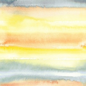 Ombre watercolor Sunrise Yellow Gray