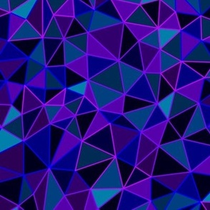neon polygonal mosaic blue