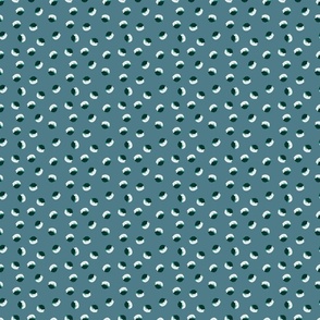 Watercolor bubble dots (small scale) - blue by JAF Studio