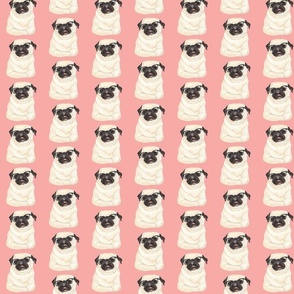 Pug With Glasses - Pink