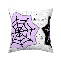 cobweb pillow cut and sew - lilac