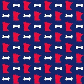 Minnesota Dog Bones Red White And Blue