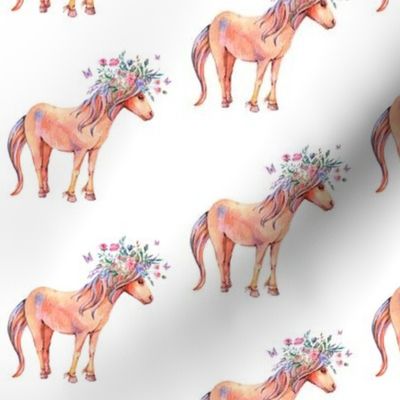 Horse with flowers