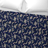 Floral Garden Snakes // Navy