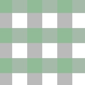 Large Buffalo check I green, gray and white colors