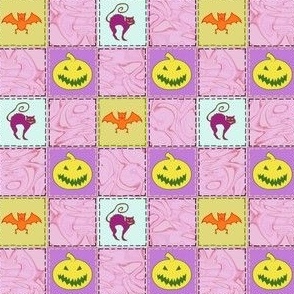 Halloween Pastel Faux Quilt