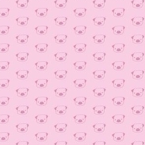 Little Pug Faces - Pink