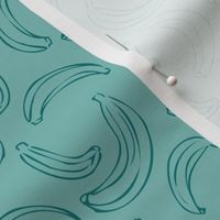 Bananas - Teal on Sea Glass